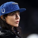 Carlie Irsay-Gordon, Indianapolis Colts owner, speaking at the NFL annual meeting in Phoenix