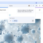 Google Chrome browser interface showing the new Gemini AI sidebar in action for enhanced productivity