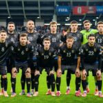Kosovo national football team celebrating a goal during World Cup qualifying match