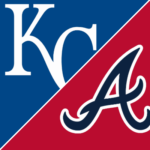 Seth Lugo pitching for the Kansas City Royals during their 4-1 victory over the Atlanta Braves