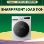 Transmart store display showing discounted 7kg front load washing machines on sale