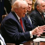 President Donald Trump speaking about Iran permitting oil tankers through the Strait of Hormuz