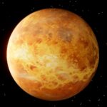 Astrological chart and symbols representing Venus entering the zodiac sign Taurus