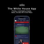 Official White House mobile app launch screen on smartphone