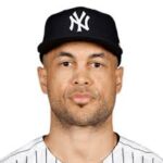 New York Yankees slugger Giancarlo Stanton batting in a spring training game
