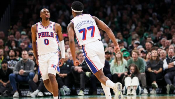 VJ Edgecombe 76ers rookie historic 30-10 playoff game vs Celtics