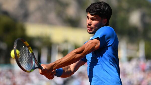 Carlos Alcaraz celebrates victory over Alexander Bublik in Monte-Carlo Masters quarterfinal
