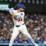 Andy Pages batting for the Los Angeles Dodgers during the 2026 MLB season