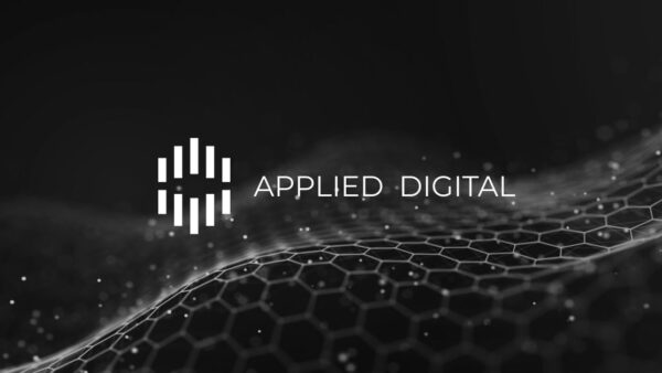 Applied Digital Corporation AI data center campus and financial chart showing 139% revenue growth