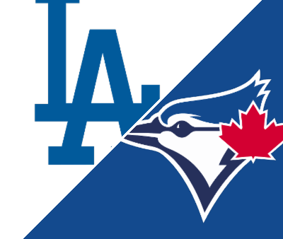 Blue Jays player celebrates after scoring the go-ahead run against the Dodgers in a 4-3 victory