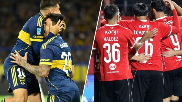Boca Juniors vs Independiente Apertura match action at La Bombonera stadium