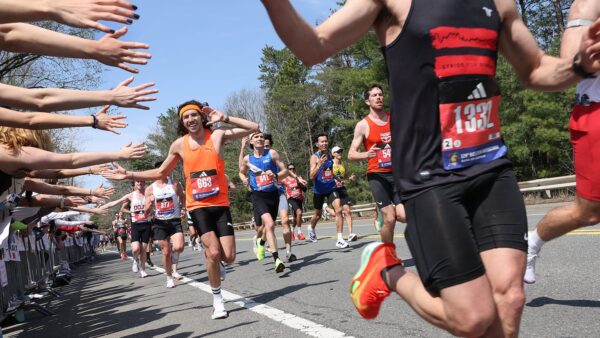 Boston Marathon 2026 weather forecast map showing cool, dry conditions expected for race day