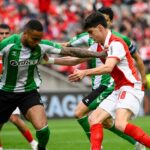 SC Braga players celebrate 1-0 victory over Real Betis in Europa League quarterfinal first leg