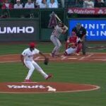 Atlanta Braves prospect Drake Baldwin hitting a home run in his MLB debut