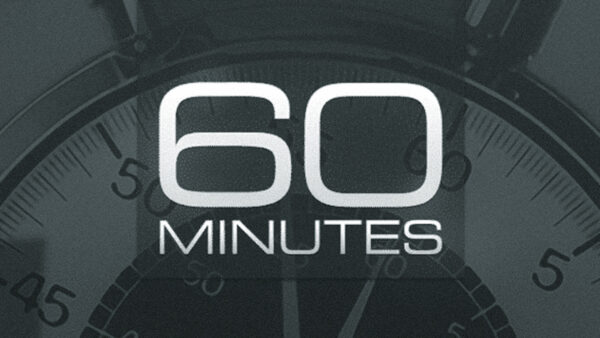 CBS News 60 Minutes set with Bari Weiss portrait inset, representing overhaul fears under new leadership