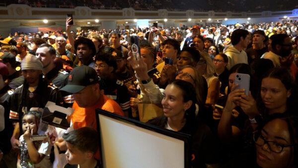 Cleveland Browns Fans Celebrate NFL Draft at Public Auditorium