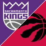 DeMar DeRozan celebrating after scoring for the Sacramento Kings against the Toronto Raptors