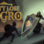 Don't Lose Aggro gameplay screenshot showing tank character facing enemies in an action roguelite setting