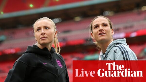 England vs Spain Women's World Cup qualifier action at Wembley Stadium