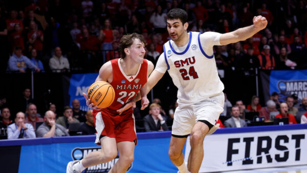 Former SMU center Samet Yigitoglu in Indiana Hoosiers uniform