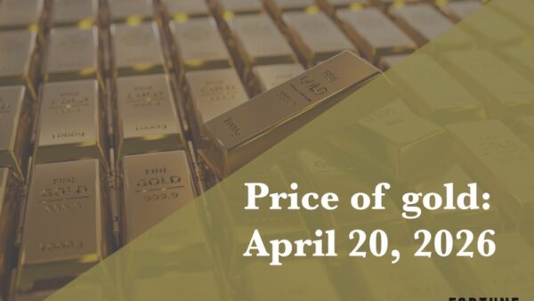 Gold price chart showing $4,804 per ounce on April 20, 2026