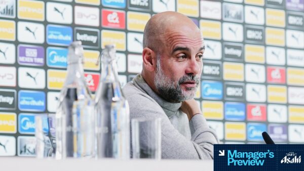 Pep Guardiola discusses Rayan Cherki's role in the final third during a press conference