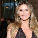 Heidi Klum stuns in black triangle bikini during poolside moment