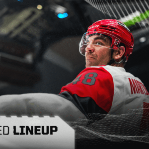 Carolina Hurricanes lineup Game 3 Ottawa Senators Frederik Andersen starting goalie