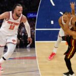 Jalen Brunson and CJ McCollum in NBA playoff game controversy
