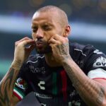 Joao Pedro celebrating a goal for Atlético de San Luis in Liga MX Clausura 2026