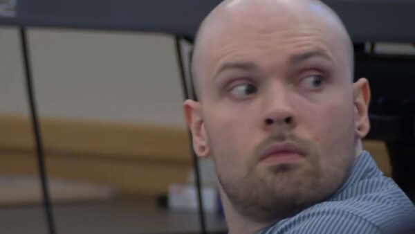 Jurors and courtroom during the Athena Strand murder trial hearing chilling audio evidence