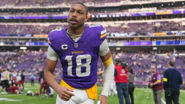 Minnesota Vikings wide receiver Justin Jefferson discussing J.J. McCarthy and the NFL draft