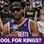 Sacramento Kings forward Precious Achiuwa driving to the basket during a game
