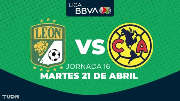 León vs América players in action during a crucial Liga MX Clausura 2026 match at Estadio León