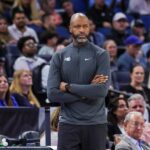 Orlando Magic head coach Jamahl Mosley on the sidelines during a game