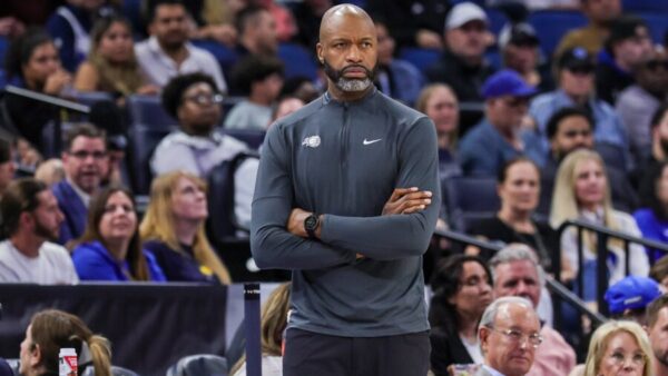 Orlando Magic head coach Jamahl Mosley on the sidelines during a game