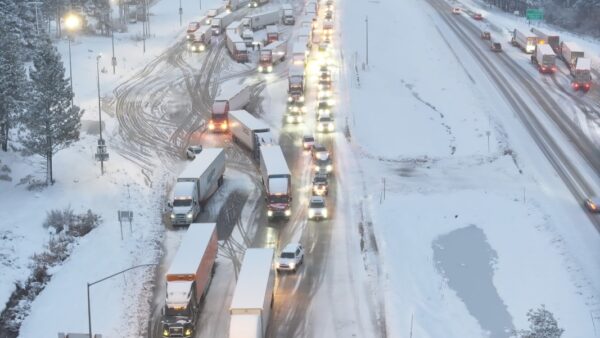 Major winter storm bringing heavy snow and high winds to the Sierra Nevada mountains