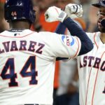 Seattle Mariners pitcher facing Houston Astros batter in crucial early season MLB game