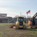 Construction site for the new Matan retail strip in Gaithersburg near Sheetz and Chick-fil-A