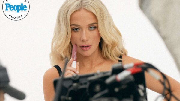 Megan Moroney posing as the new Revlon Global Ambassador for the Be Unforgettable campaign