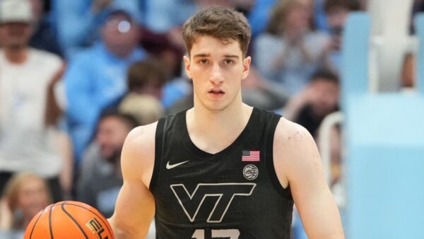Neoklis Avdalas in a basketball uniform after transferring to North Carolina