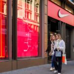 Nike stock chart showing market share pressure ahead of earnings report