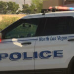 North Las Vegas Police officer conducting distracted driving traffic stop during enforcement crackdown