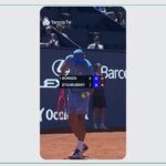 Nuno Borges playing tennis at the ATP 500 tournament in Barcelona