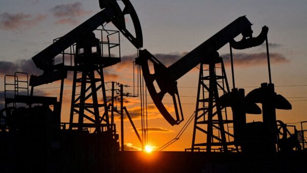 Oil prices plunge chart showing drop in Brent and WTI crude after Iran Strait of Hormuz opening and Israel-Lebanon ceasefire