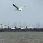Oil price surge chart and Middle East map following Trump Iran statement