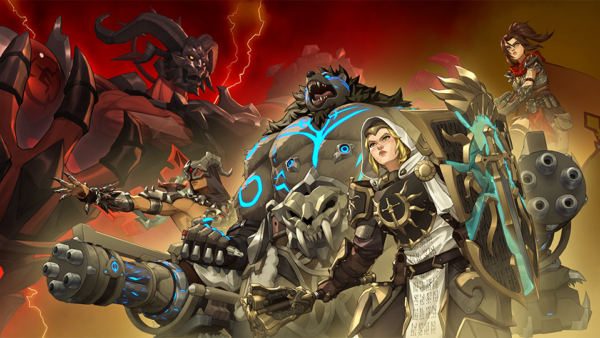 Overwatch x Hatred's Reckoning collaboration event banner featuring new Legendary skins