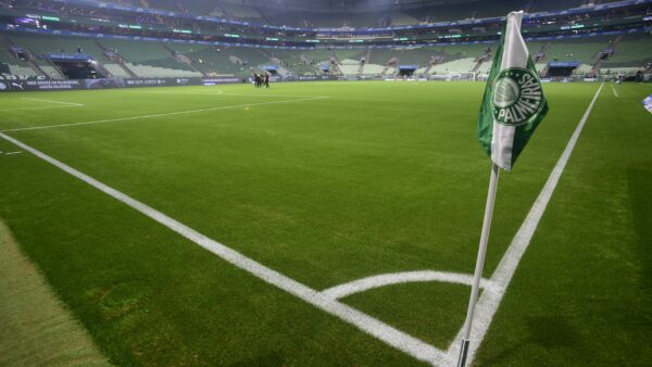 Palmeiras vs Sporting Cristal players in action during a Copa Libertadores match at Allianz Parque
