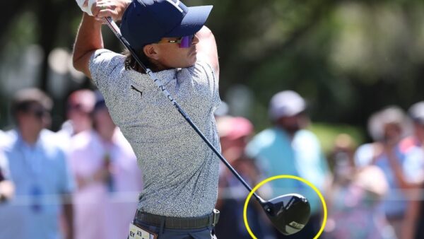 Rickie Fowler testing the Cobra driver model used by Gary Woodland at the RBC Heritage