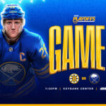 Buffalo Sabres host Boston Bruins in Game 1 of the NHL playoffs at KeyBank Center
